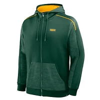 Men's Fanatics Green Bay Packers Checkdown Pass Full-Zip Hoodie