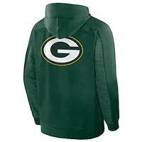 Men's Fanatics Green Bay Packers Checkdown Pass Full-Zip Hoodie