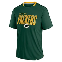 T-shirt Fanatics pour homme, vert, avec logo Defender Fade Slant des Packers de Green Bay