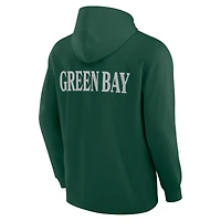 Men's Fanatics Green Bay Packers Elements Blaze Tri-Blend Long Sleeve Hoodie T-Shirt