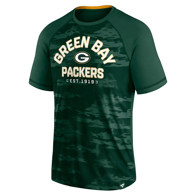 T-shirt raglan Fanatics Green Bay Packers pour hommes Je vous salue