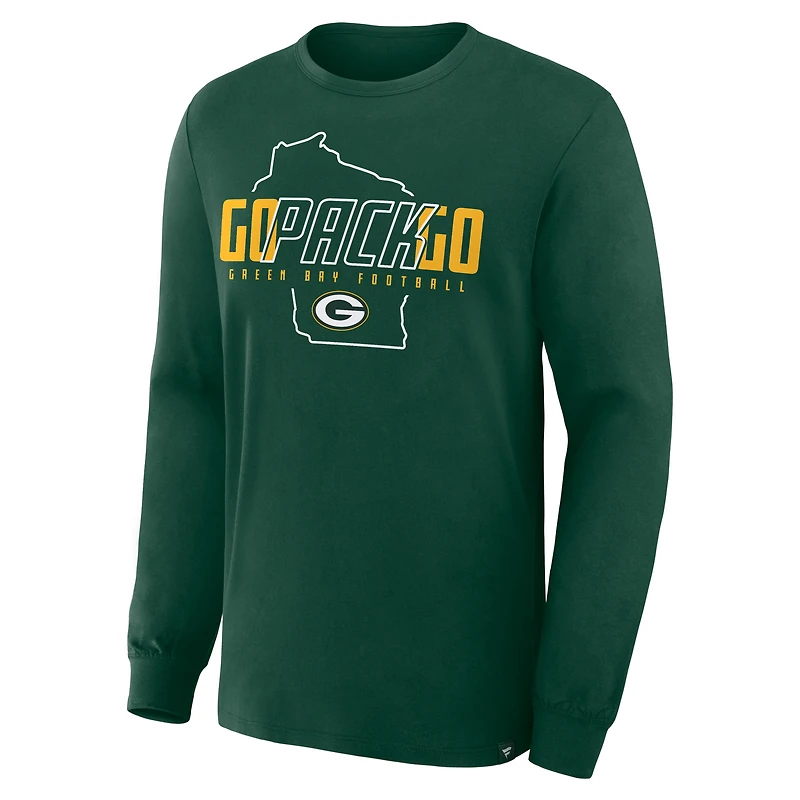 Men's Fanatics Green Bay Packers Homeward Bound Long Sleeve T-Shirt