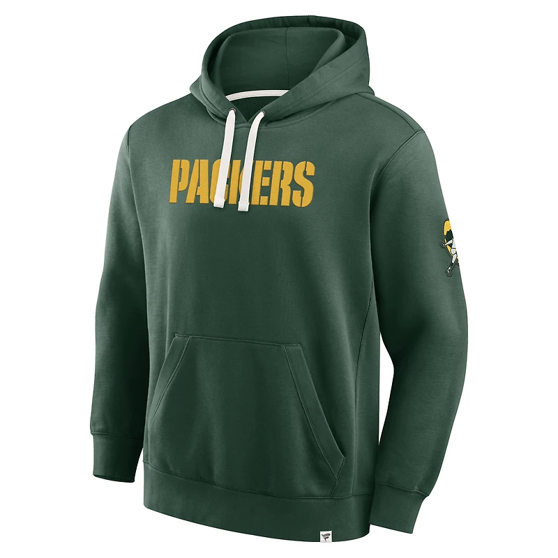 Men's Fanatics Green Bay Packers New Horizons Heritage Pullover Hoodie
