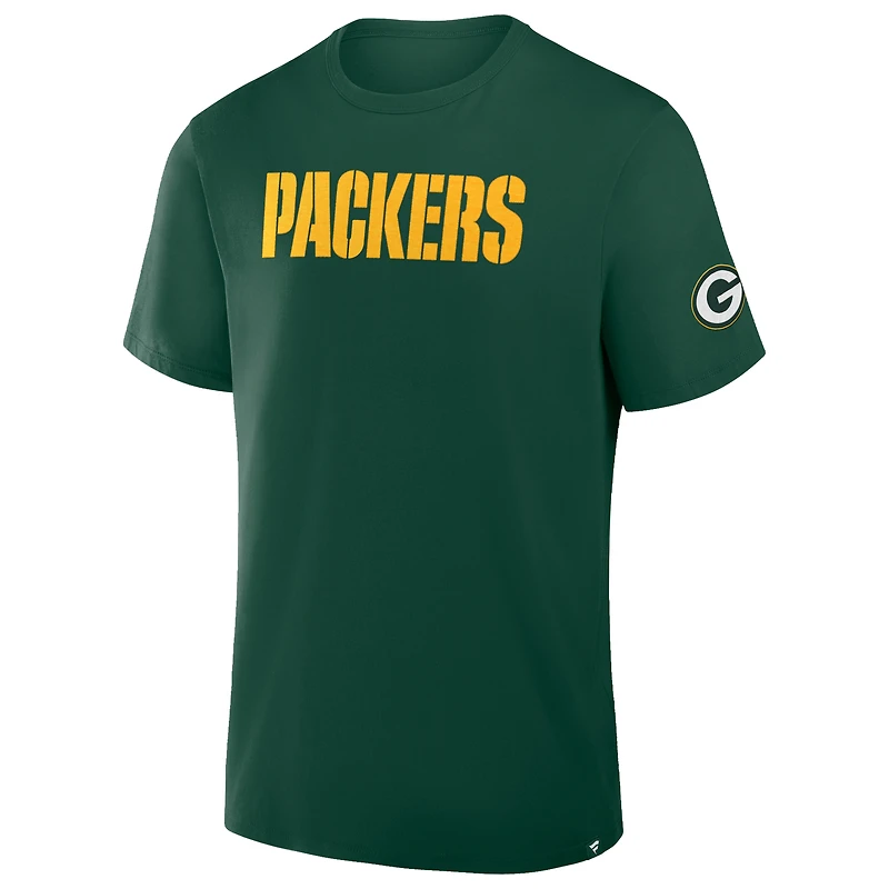 T-shirt Fanatics Green pour homme, Bay Packers, Option Route Legacy