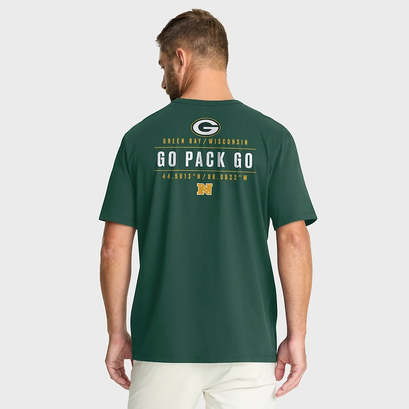 T-shirt vert fanatique pour homme avec poche de passe des Packers Green Bay