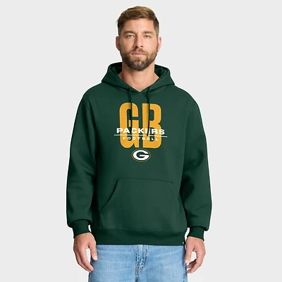 Men's Fanatics Green Bay Packers Right Tackle Legacy Pullover Hoodie