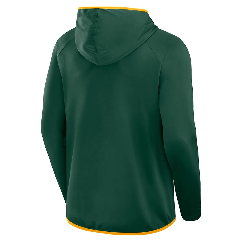 T-shirt à manches longues et capuche transitionnel pour homme Fanatics Green Bay Packers