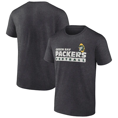 T-shirt Fanatics Heather Charcoal pour homme des Packers de Green Bay Going Old School