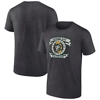 T-shirt Fanatics Heather Charcoal pour homme avec aileron de Green Bay Packers