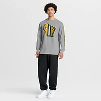 Men's Fanatics Heather Gray Green Bay Packers Sweep Legacy Long Sleeve T-Shirt