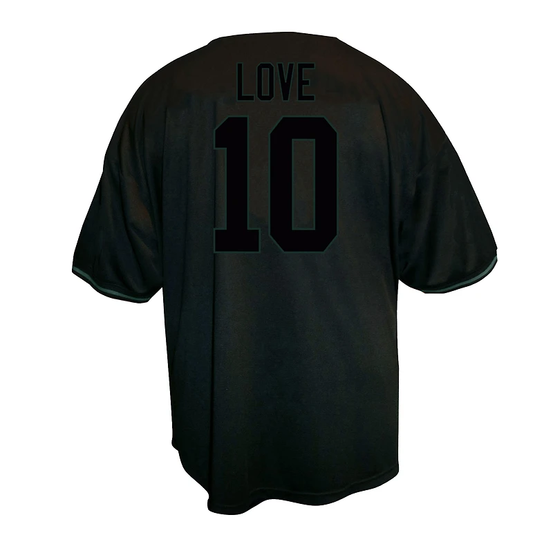 Men's Fanatics Jordan Love Black Green Bay Packers Big & Tall Baseball Button-Up Shirt