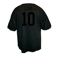 Men's Fanatics Jordan Love Black Green Bay Packers Big & Tall Baseball Button-Up Shirt