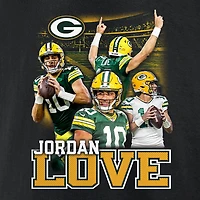 Men's Fanatics Jordan Love Black Green Bay Packers Notorious Player Graphic T-Shirt