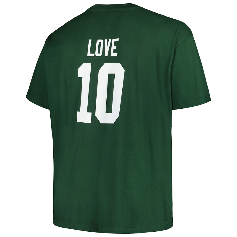 Men's Fanatics Jordan Love Green Bay Packers Big & Tall Player Name Number T-Shirt