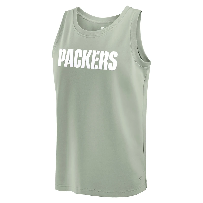 Débardeur Elements Fanatics vert clair pour hommes Green Bay Packers