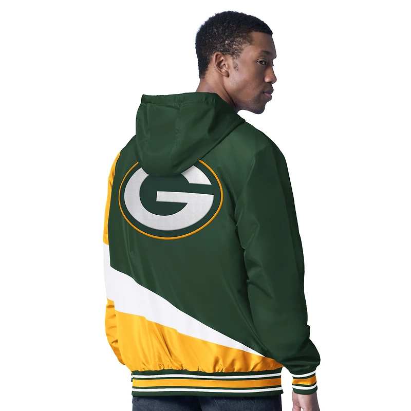 Men's G-III Sports by Carl Banks Green/Charcoal Green Bay Packers Dual Threat Reversable Full-Zip Hooded Jacket
