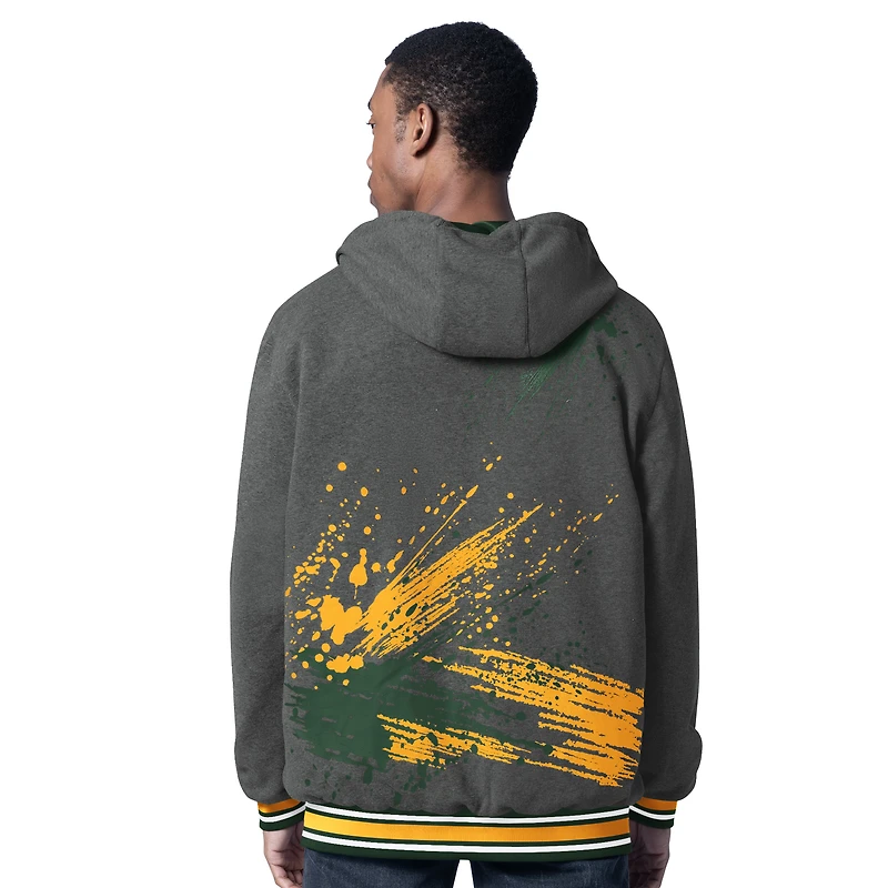 Men's G-III Sports by Carl Banks Green/Charcoal Green Bay Packers Dual Threat Reversable Full-Zip Hooded Jacket