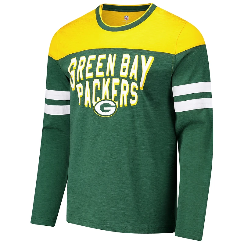 Men's G-III Sports by Carl Banks Green/Gold Green Bay Packers Adaptive Hail Mary Long Sleeve T-Shirt