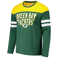 Men's G-III Sports by Carl Banks Green/Gold Green Bay Packers Adaptive Hail Mary Long Sleeve T-Shirt