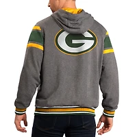 Veste à capuche et fermeture éclair intégrale G-III Sports by Carl Banks pour homme, vert/gris Green Bay Packers Extreme Full Back