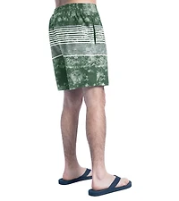 Short de bain Horizon Volley G-III Sports by Carl Banks pour homme, vert/gris, des Green Bay Packers