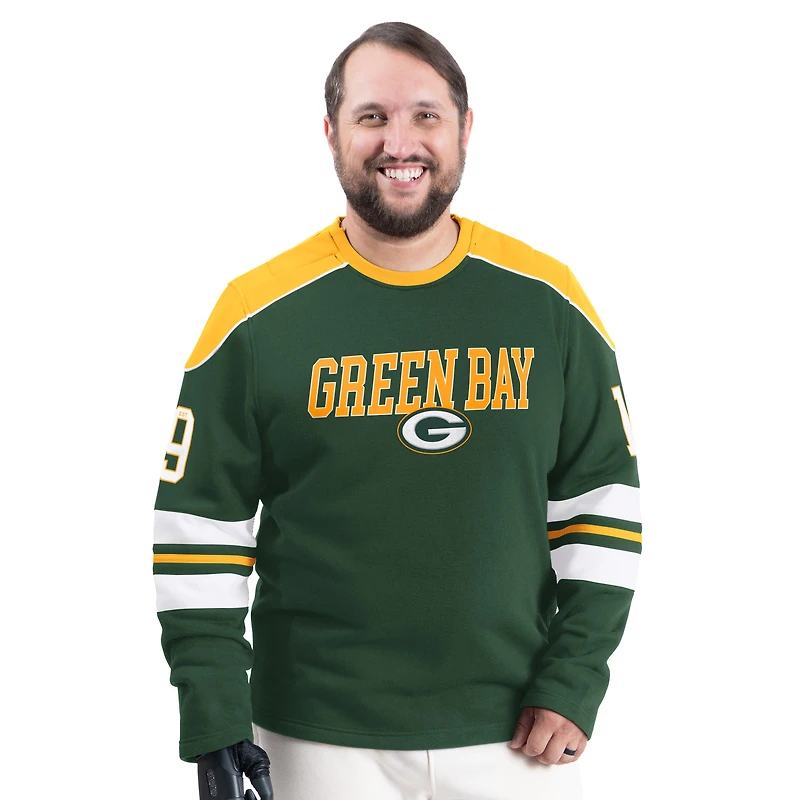 Men's G-III Sports by Carl Banks Green Bay Packers Adaptive Lord Stanley Crewneck Sweatshirt