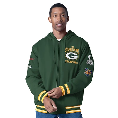 Men's G-III Sports by Carl Banks Green Bay Packers Power Forward Commemorative Full-Zip Hooded Jacket