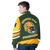 Men's G-III Sports by Carl Banks Green Bay Packers Prime Time Full-Zip Racing Jacket