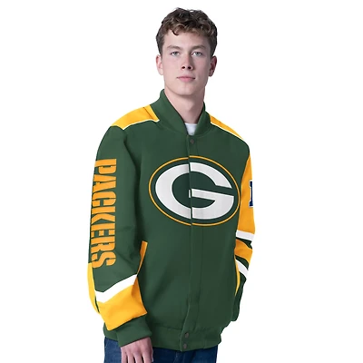 Men's G-III Sports by Carl Banks Green Bay Packers Prime Time Full-Zip Racing Jacket