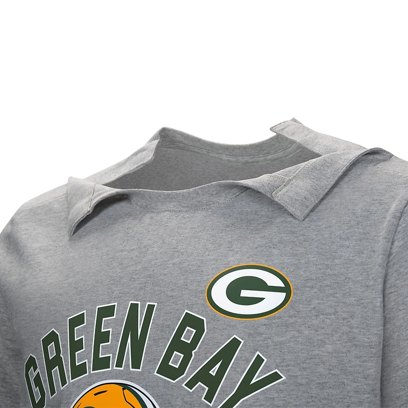 T-shirt adaptatif Tackle pour hommes, gris, Green Bay Packers