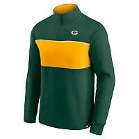 Veste zippée quart de tour Block Party des Packers Green Bay verte/dorée pour homme