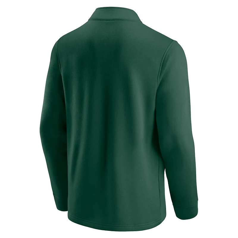 Veste zippée quart de tour Block Party des Packers Green Bay verte/dorée pour homme