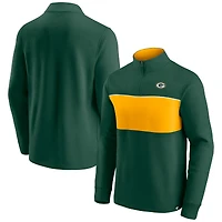 Veste zippée quart de tour Block Party des Packers Green Bay verte/dorée pour homme