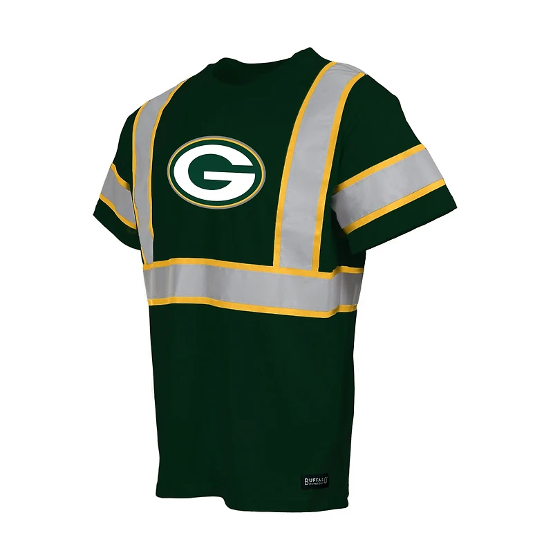 T-shirt de sécurité épais vert pour homme des Packers Green Bay