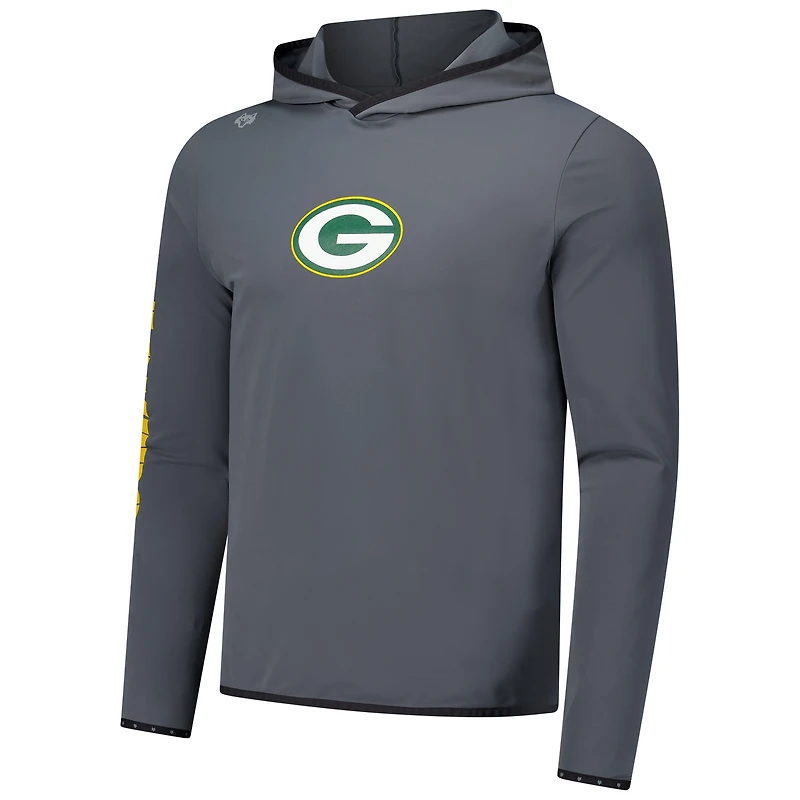 T-shirt à capuche manches longues pour homme Greyson Clothiers Charcoal Green Bay Packers Colorado