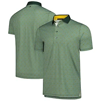 Polo Greyson Clothiers pour homme, vert, à manches courtes, avec logo répété des Packers de Green Bay