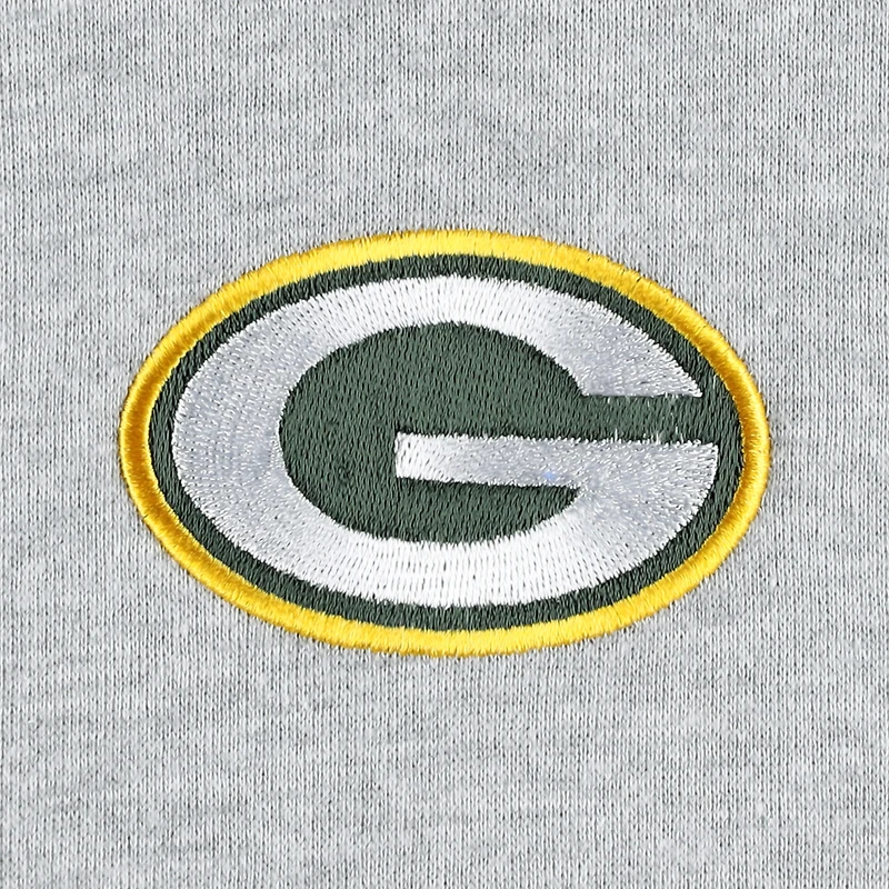 Veste à capuche raglan en polaire Big & Tall Green Bay Packers pour homme, gris chiné