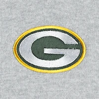 Veste à capuche raglan en polaire Big & Tall Green Bay Packers pour homme, gris chiné