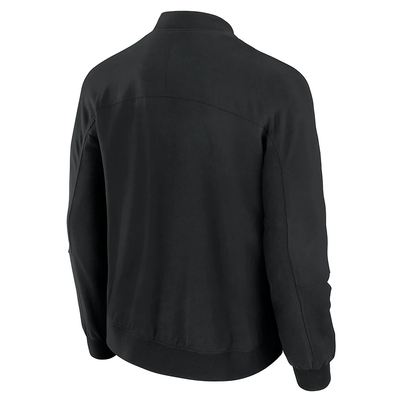 Men's J. Palmer Black Green Bay Packers Lightweight Cover-4 Tri-Blend Full-Zip Jacket