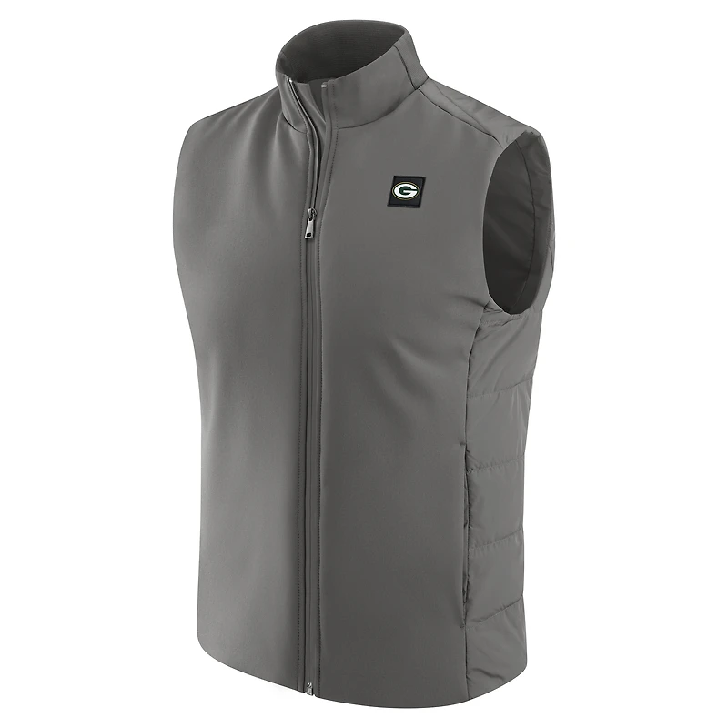 Gilet zippé pour homme J. Palmer Graphite Front Office des Green Bay Packers