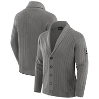 Pull raglan The Playmaker Cardigan graphite J. Palmer pour homme des Packers de Green Bay