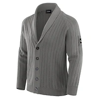 Men's J. Palmer Graphite Green Bay Packers The Playmaker Cardigan Raglan Sweater