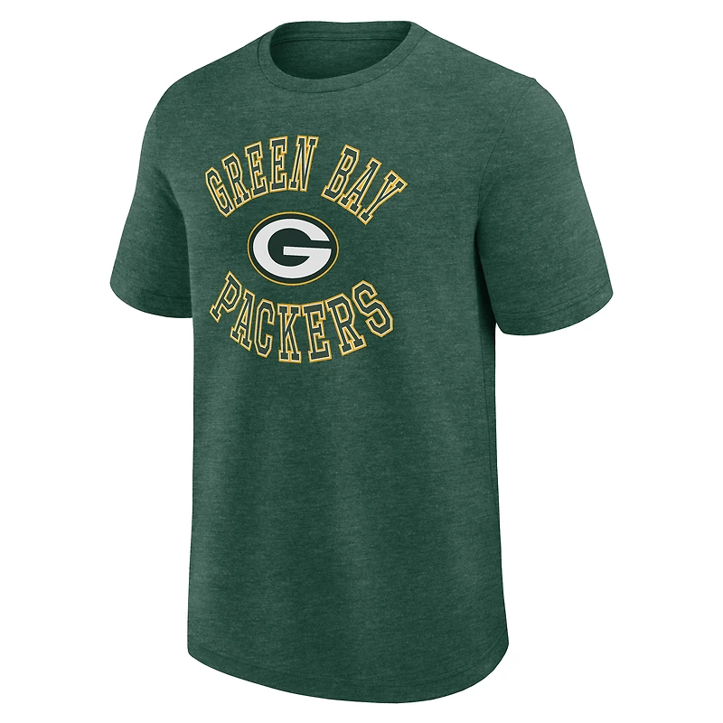 Men's Logo Athletic Heather Green Bay Packers Success T-Shirt