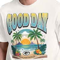T-shirt homme Margaritaville Cream Green Bay Packers Good Day