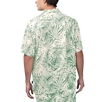Men's Margaritaville Green Bay Packers Sandwashed Monstera Print Party Button-Up Shirt