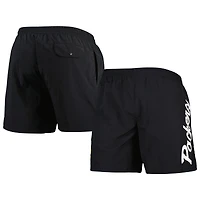 Short en nylon Essentials de l'équipe Green Bay Packers Mitchell & Ness pour homme, noir