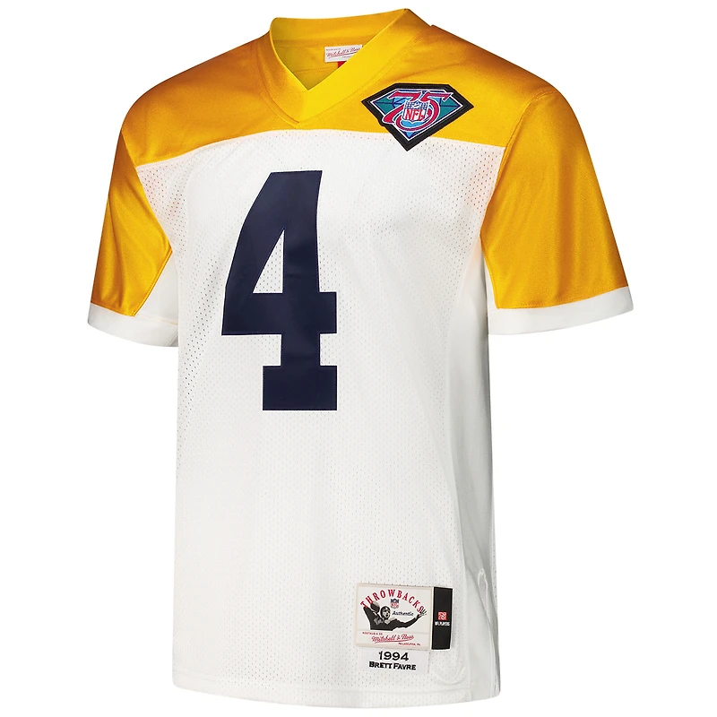Maillot de joueur retraité authentique Mitchell & Ness Brett Favre des Green Bay Packers 1994 pour homme