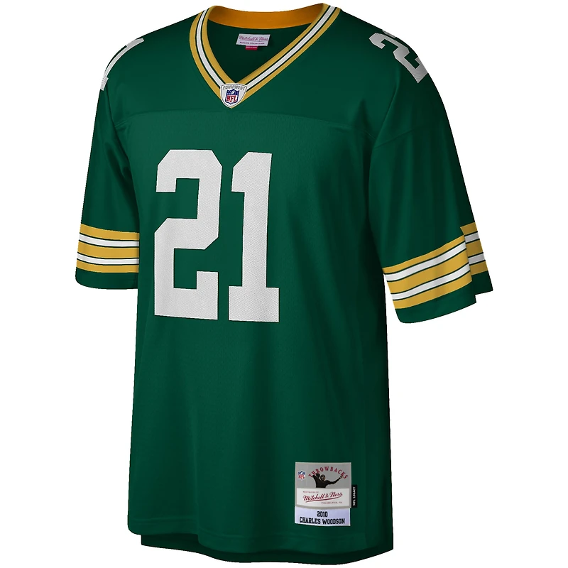 Maillot réplique Mitchell & Ness Charles Woodson vert Green Bay Packers pour hommes