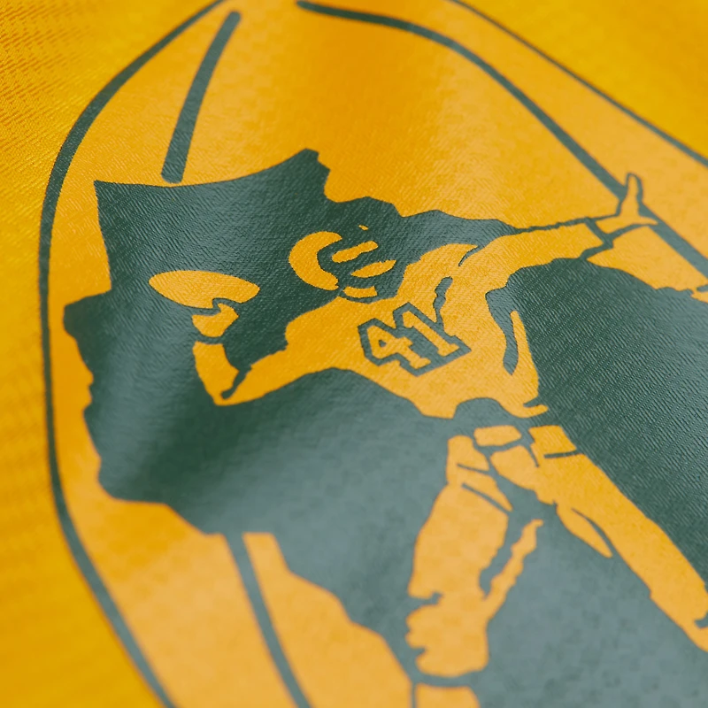 Men's Mitchell & Ness Gold/Green Green Bay Packers Tie Breaker Vintage Logo Lightweight Anorak Half-Zip Windbreaker