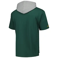 Chandail à capuchon manches courtes d'après-match Mitchell & Ness Green Bay Packers pour homme